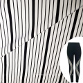 dry wicking polyester 73 spandex 27 silver shiny stripes fabric for leggings